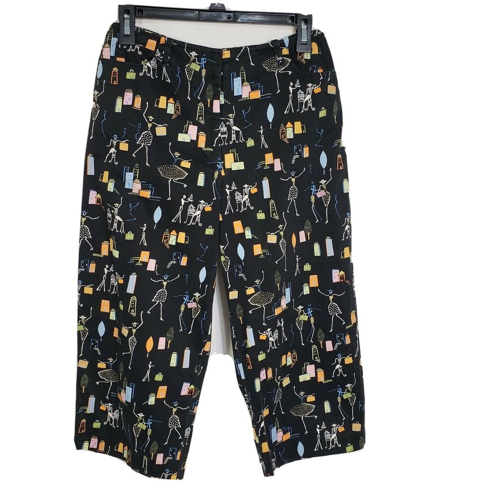 Talbots Petites Womens Pants Size 6 Cropped Shopping In Paris Pockets Novelty